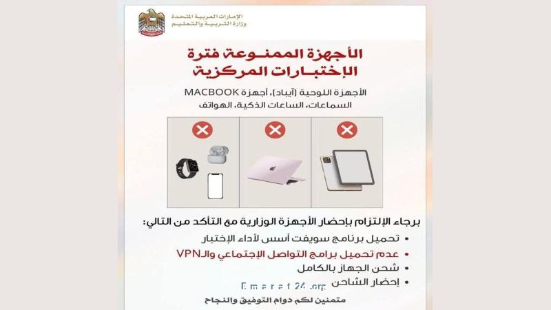 تنبيه للطلبة: احذروا هذه الأجهزة الخمسة في لجان الامتحانات تنبيه للطلبة: احذروا هذه الأجهزة الخمسة في لجان الامتحانات