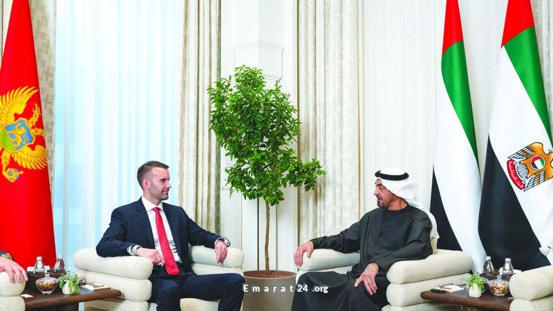 رئيس الدولة يلتقي رئيس وزراء مونتينغرو لتعزيز العلاقات الثنائية