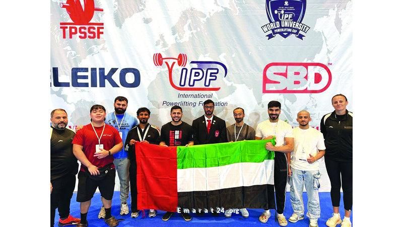 منتخب الجامعات الإماراتي يتألق عالمياً بـ 10 ميداليات في القوة البدنية منتخب الجامعات الإماراتي يتألق عالمياً بـ 10 ميداليات في القوة البدنية