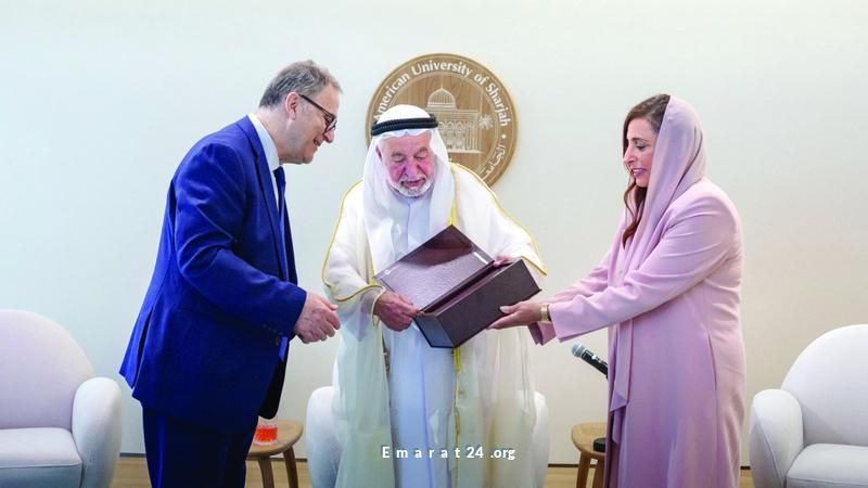 الشيخ سلطان القاسمي يشهد توقيع مذكرة تفاهم بين جامعتي الشارقة والقاهرة الأمريكية الشيخ سلطان القاسمي يشهد توقيع مذكرة تفاهم بين جامعتي الشارقة والقاهرة الأمريكية