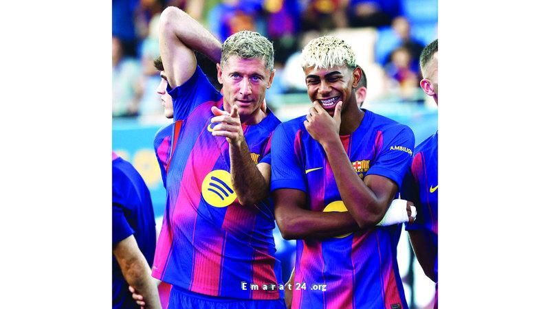 برشلونة يهيمن على كومو بخمسة أهداف قبل انطلاق الدوري الإسباني الجمعة