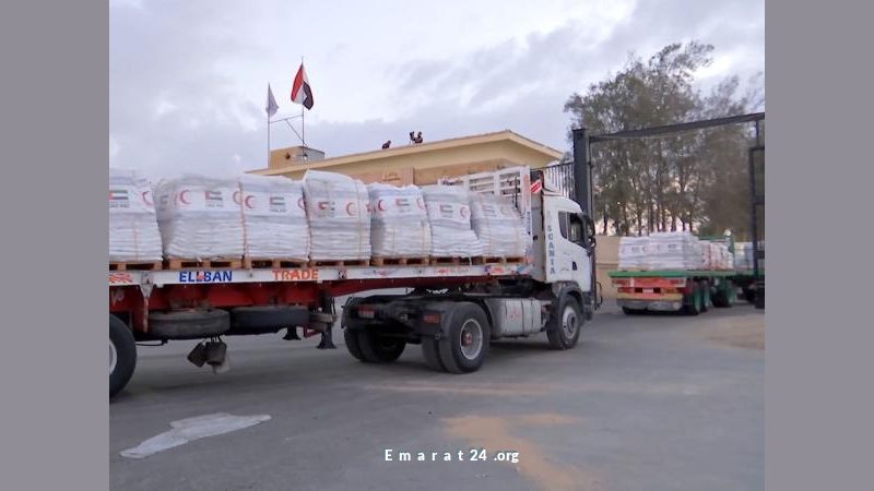 الإمارات تدعم غزة بأكثر من عشرة آلاف طن من المساعدات عبر المعابر المفتوحة