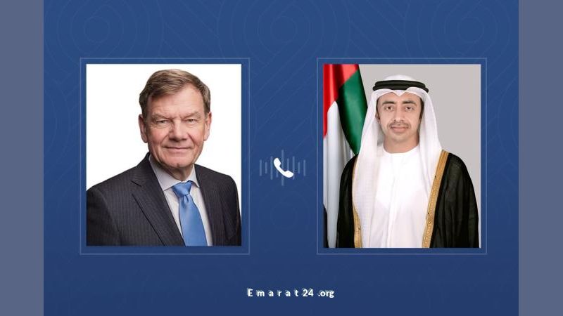 عبدالله بن زايد يناقش التطورات الإقليمية هاتفياً مع وزير الخارجية الألماني عبدالله بن زايد يناقش التطورات الإقليمية هاتفياً مع وزير الخارجية الألماني