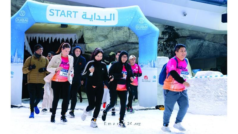 انطلاق سباق الجري الثلجي بدبي بمشاركة 700 عدّاء