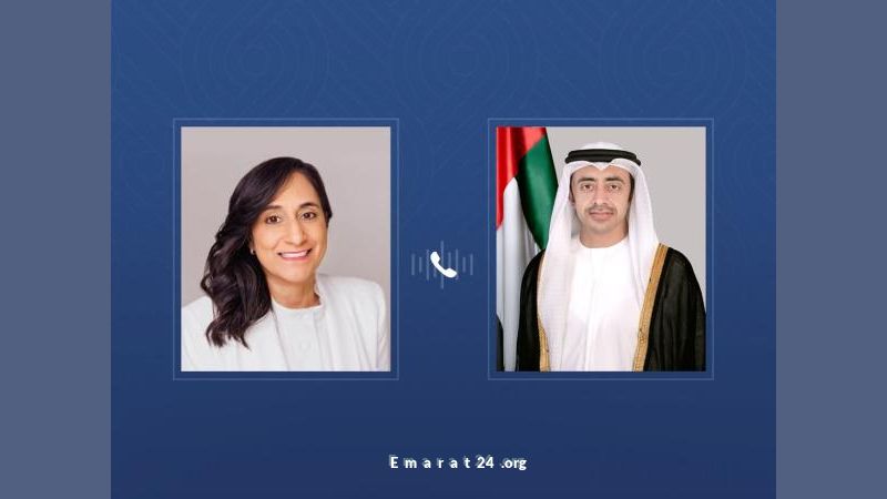 عبدالله بن زايد ووزيرة خارجية كندا يناقشان تطوير العلاقات الثنائية هاتفياً عبدالله بن زايد ووزيرة خارجية كندا يناقشان تطوير العلاقات الثنائية هاتفياً