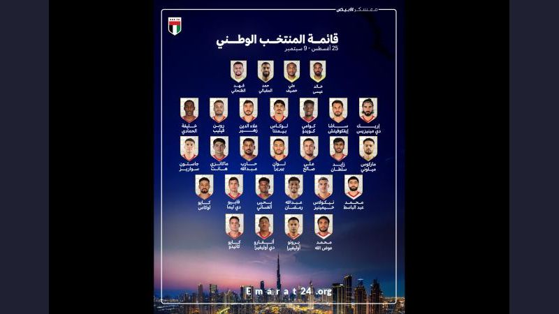 الكشف عن تشكيلة جديدة للمنتخب الإماراتي وتضم لاعب من الدوري البولندي