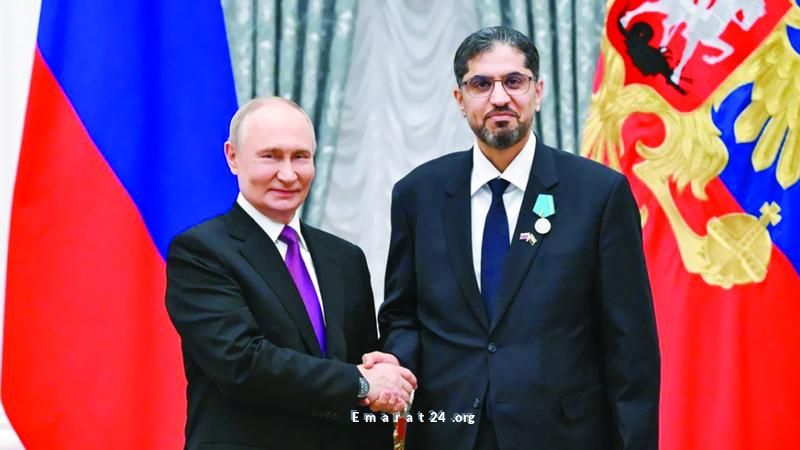 الرئيس الروسي يمنح سفير الإمارات وسام بوشكين المرموق
