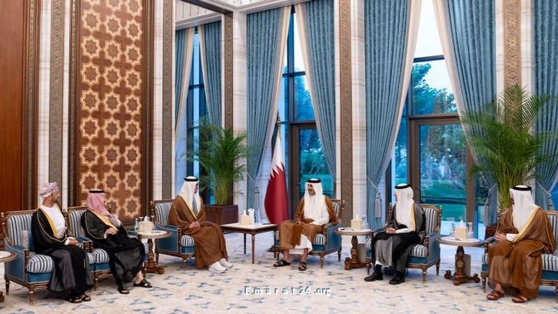 استقبال أمير قطر لعبدالله بن زايد ووزراء اجتماع مجلس التعاون الخليجي الاستثنائي استقبال أمير قطر لعبدالله بن زايد ووزراء اجتماع مجلس التعاون الخليجي الاستثنائي