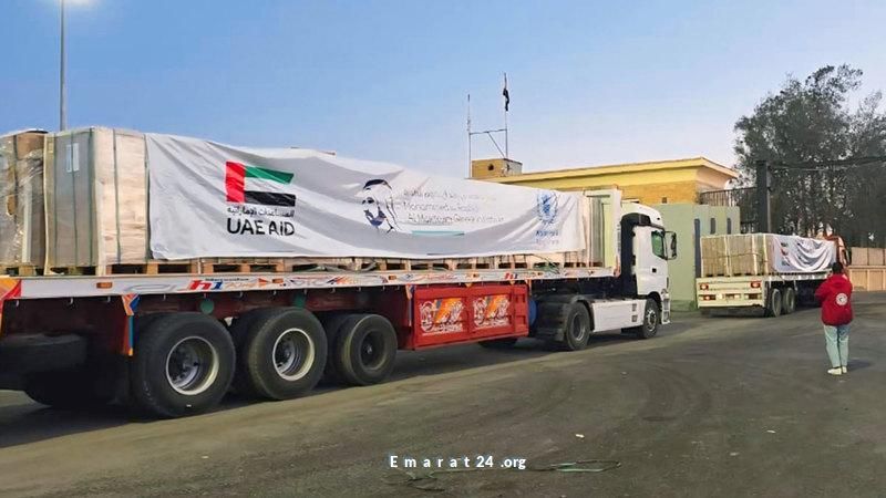 مساعدات «مبادرات محمد بن راشد» تعود لدعم غزة