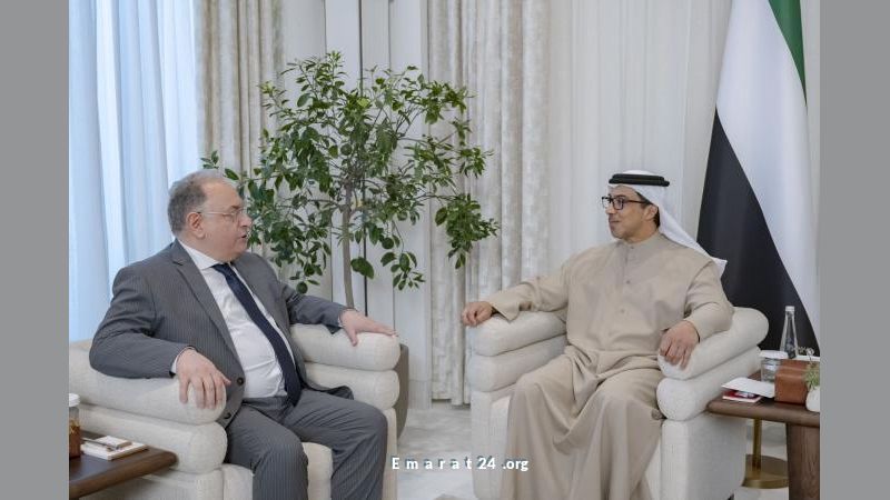 تعزيز التعاون الثنائي محور لقاء منصور بن زايد ووزير المالية السوري تعزيز التعاون الثنائي محور لقاء منصور بن زايد ووزير المالية السوري
