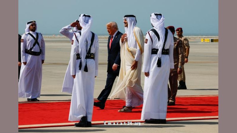 ترامب يواصل زيارته للخليج ويصل إلى قطر محطة جديدة ترامب يواصل زيارته للخليج ويصل إلى قطر محطة جديدة