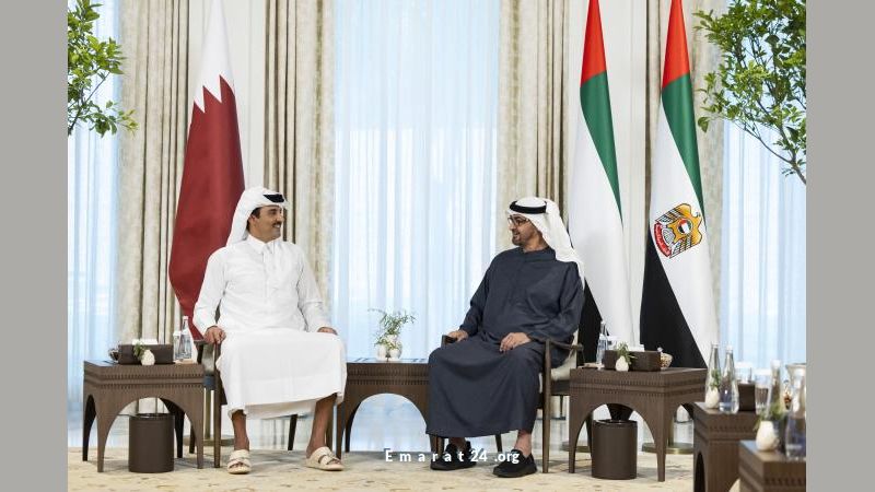 رئيس الدولة وأمير قطر يناقشان تعزيز العلاقات وأحدث التطورات الدولية والإقليمية في أبوظبي رئيس الدولة وأمير قطر يناقشان تعزيز العلاقات وأحدث التطورات الدولية والإقليمية في أبوظبي