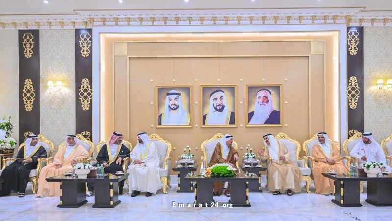 حاكم عجمان وولي عهده يستقبلان المهنئين بعيد الأضحى المبارك حاكم عجمان وولي عهده يستقبلان المهنئين بعيد الأضحى المبارك