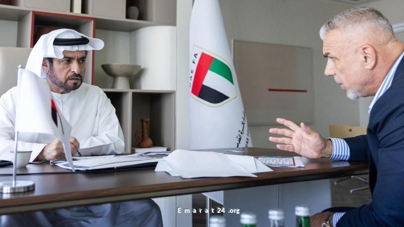 حمدان بن مبارك يبحث تطورات منتخب الإمارات مع المدرب كوزمين