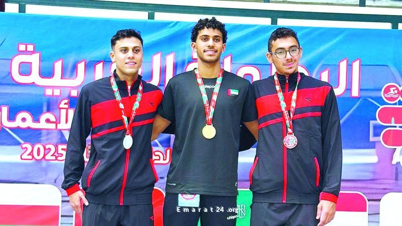 رحيم طلبة يعزز رصيد الإمارات في السباحة بعشرة ميداليات عربية
