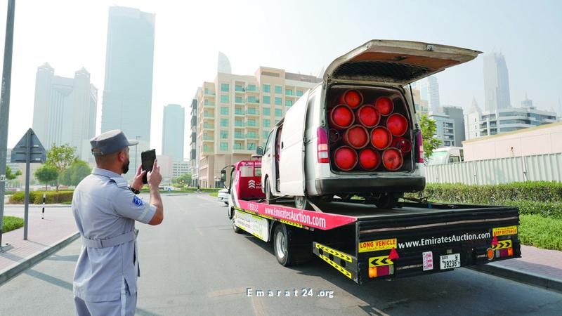 طرق دبي تصادر 170 مركبة مخالفة لتوزيع الغاز المنزلي طرق دبي تصادر 170 مركبة مخالفة لتوزيع الغاز المنزلي