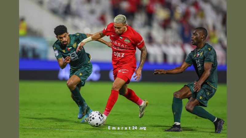 الأهلي يفتتح التسجيل في شباك خورفكان بعد 22 محاولة هجومية