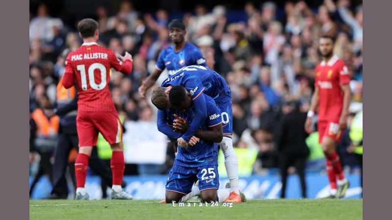 تشيلسي يعكر احتفالات ليفربول باللقب بالفوز بثلاثية في الدوري الإنجليزي تشيلسي يعكر احتفالات ليفربول باللقب بالفوز بثلاثية في الدوري الإنجليزي