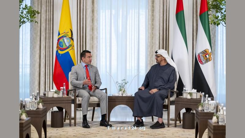 محمد بن زايد والرئيس الإكوادوري يناقشان تعزيز التعاون والعلاقات المشتركة محمد بن زايد والرئيس الإكوادوري يناقشان تعزيز التعاون والعلاقات المشتركة
