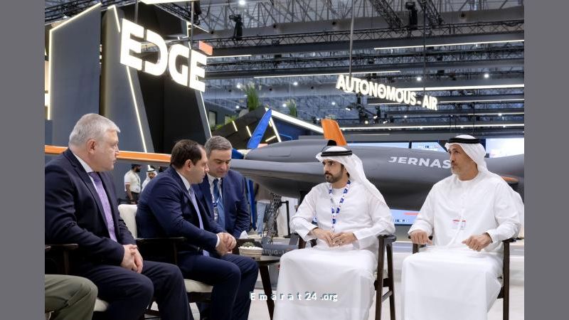 حمدان بن محمد ووزير الدفاع الأرميني يناقشان تعزيز التعاون وإرساء السلام