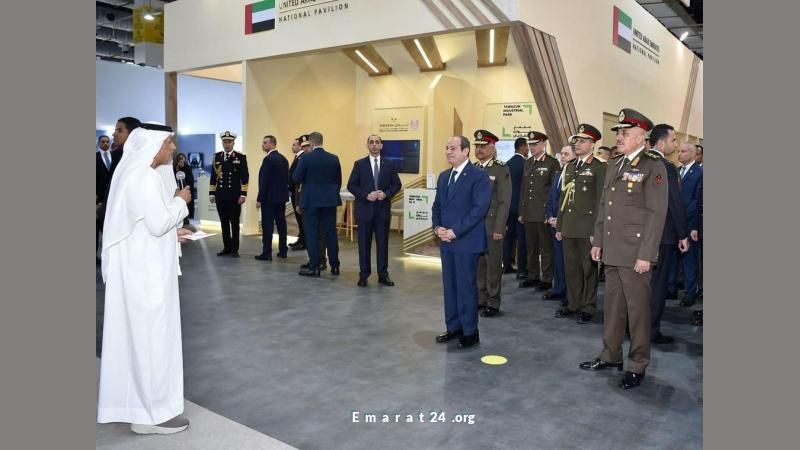 مسؤولون بارزون يزورون جناح الإمارات في معرض الدفاع المصري
