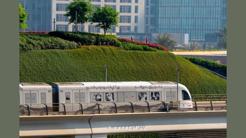 احتفالات الشهر الوطني: مترو دبي يجمل بصور قادة الوطن لتحية زايد وراشد