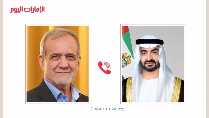 رئيس الدولة يبحث مع نظيره الإيراني سبل تخفيف التوترات الحالية عبر التعاون الدبلوماسي رئيس الدولة يبحث مع نظيره الإيراني سبل تخفيف التوترات الحالية عبر التعاون الدبلوماسي
