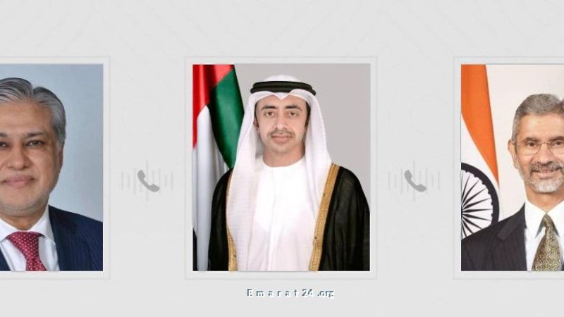 عبدالله بن زايد يتواصل مع وزراء الخارجية في الهند وباكستان عبدالله بن زايد يتواصل مع وزراء الخارجية في الهند وباكستان