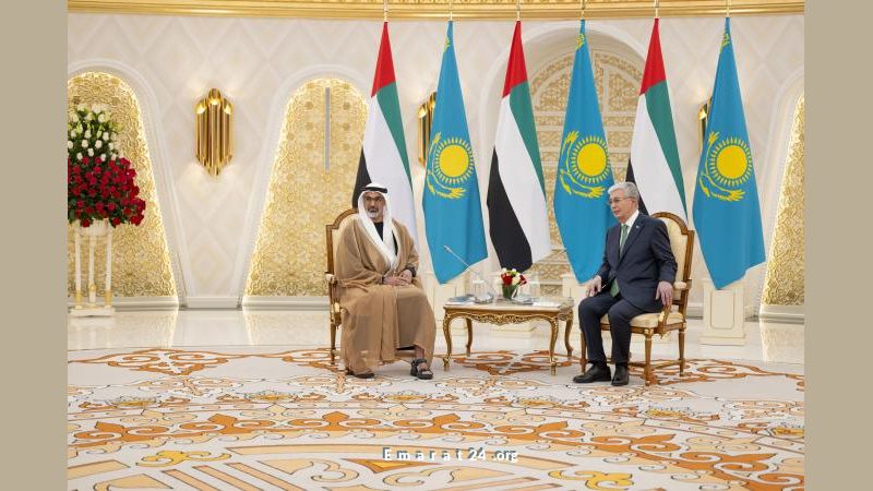 خالد بن محمد بن زايد يناقش تعزيز العلاقات مع رئيس كازاخستان في أستانا خالد بن محمد بن زايد يناقش تعزيز العلاقات مع رئيس كازاخستان في أستانا