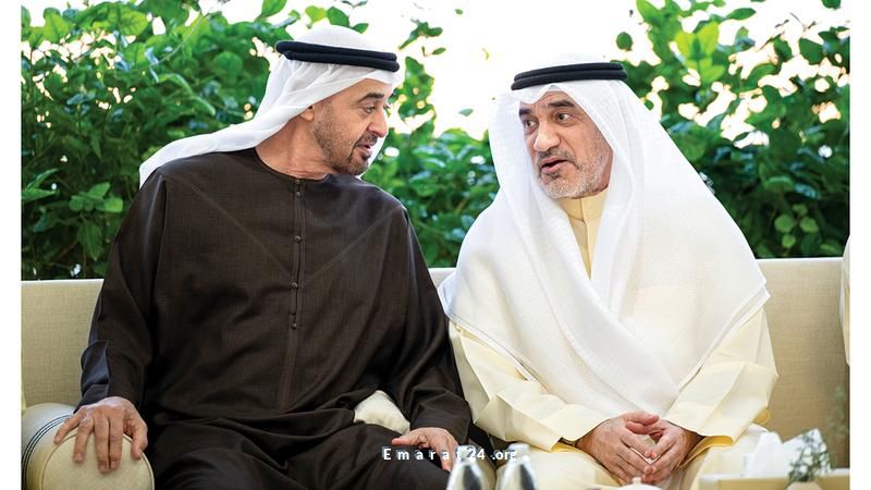 رئيس الدولة يلتقي النائب الأول لرئيس الوزراء وزير الداخلية الكويتي