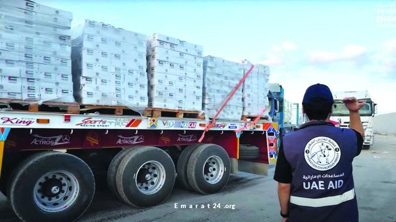 الإمارات تسير جسرًا جويًا للإغاثة: 540 طن غذاء لغزة الإمارات تسير جسرًا جويًا للإغاثة: 540 طن غذاء لغزة