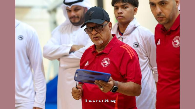 عبد الحميد إبراهيم يستمر في قيادة سلة الشارقة موسماً إضافياً
