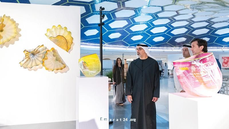 زيارة خالد بن محمد لمعرض نوماد أبوظبي تضيء المستقبل الثقافي