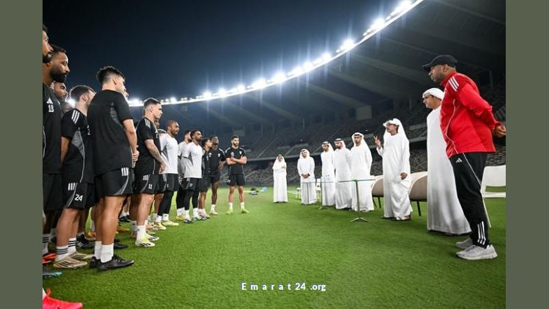 حمدان بن مبارك يحضر تدريبات المنتخب استعداداً لمواجهة العراق