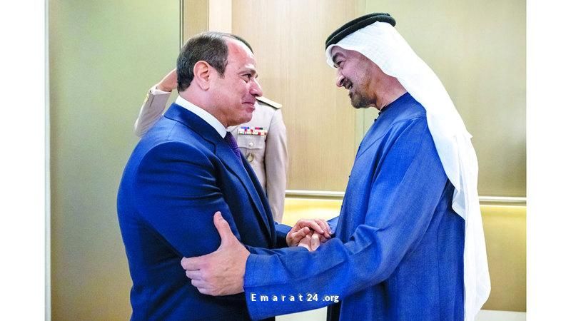 رئيس الدولة والرئيس المصري يناقشان تعزيز العلاقات وتطورات المنطقة. رئيس الدولة والرئيس المصري يناقشان تعزيز العلاقات وتطورات المنطقة.