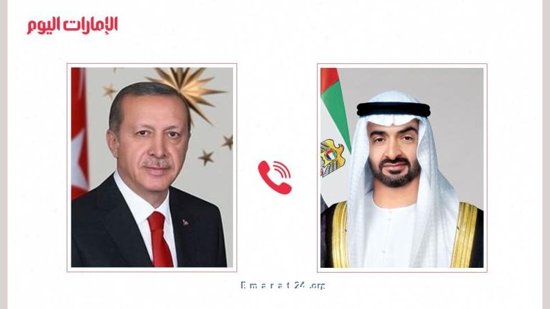 رئيس الدولة ونظيره التركي يناقشان عبر الهاتف التعاون والتطورات في المنطقة رئيس الدولة ونظيره التركي يناقشان عبر الهاتف التعاون والتطورات في المنطقة