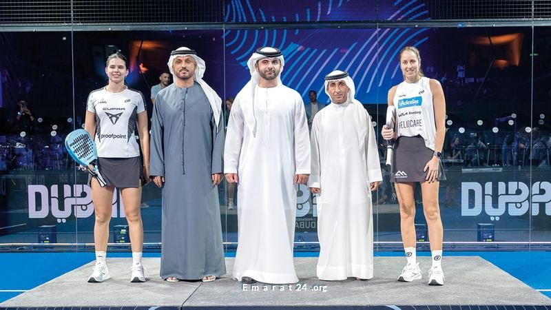 منصور بن محمد يحضر ختام النسخة الثانية من بطولة دبي بريميير بادل