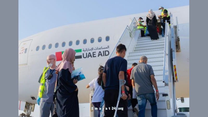 الإمارات تجري إجلاءً طبياً عاجلاً لـ 155 مصاباً و مريضاً من غزة برفقة ذويهم