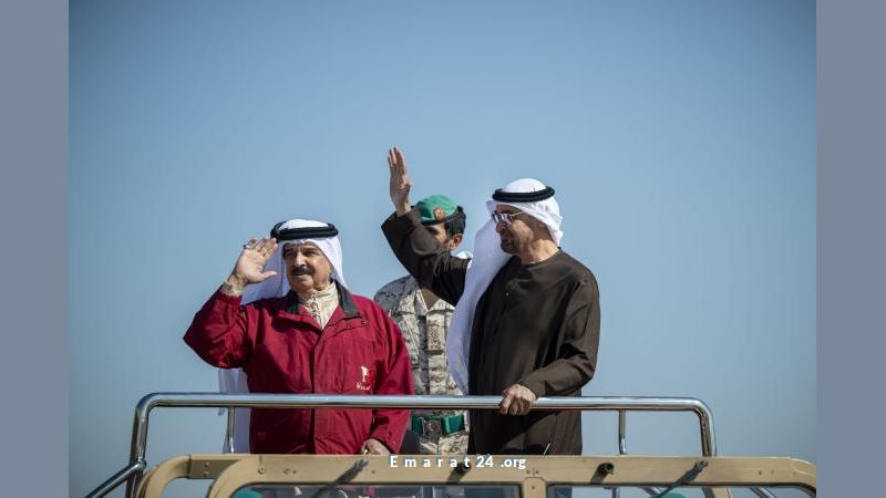 رئيس الدولة وملك البحرين يحضران تمرين ربدان-شويتمان العسكري المشترك
