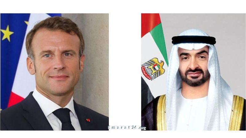 الرئيسان الإماراتي والفرنسي يناقشان هاتفياً التعاون المشترك والقضايا الإقليمية