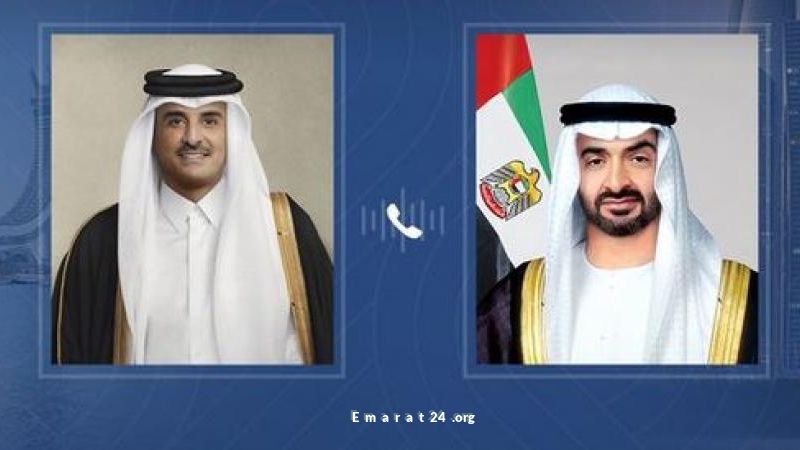 رئيس الدولة يتواصل هاتفياً مع أمير قطر