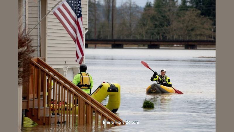 فيضانات هائلة تجبر عشرات الآلاف على الإجلاء في واشنطن الأميركية